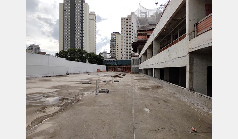 Vista da quadra de tênis